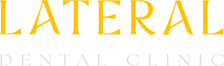 lateral dental primary logo - transparent background with yellow and white writing